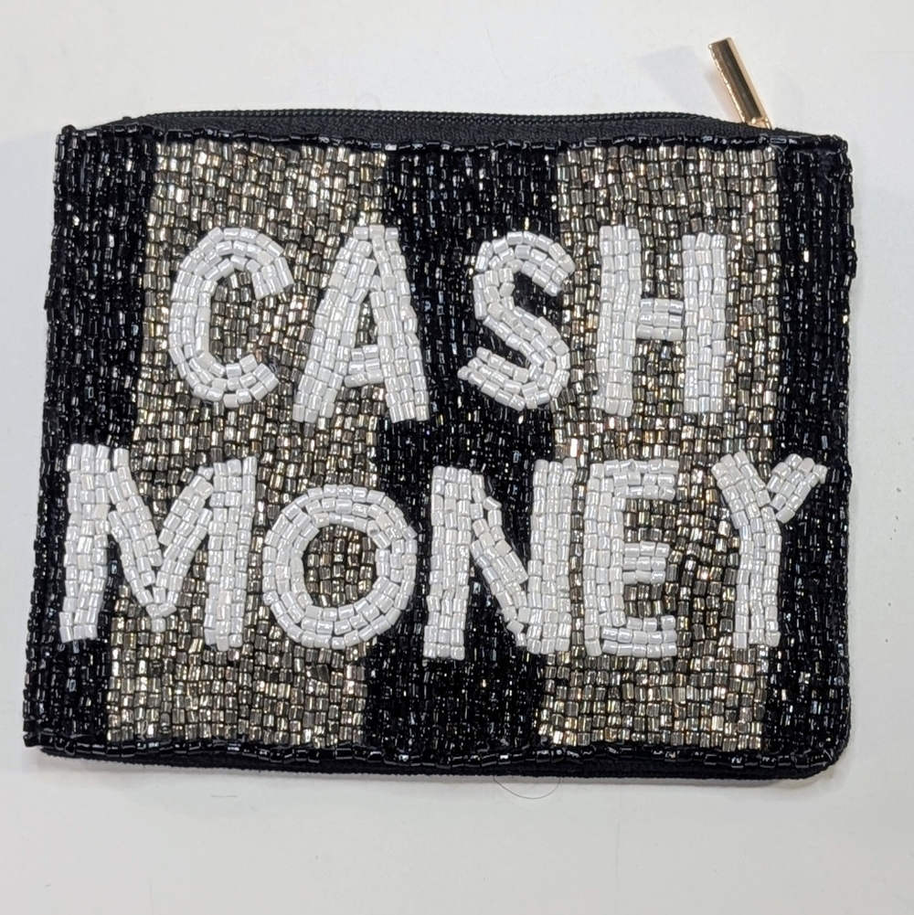 Beaded 'Cash Money' Clutch